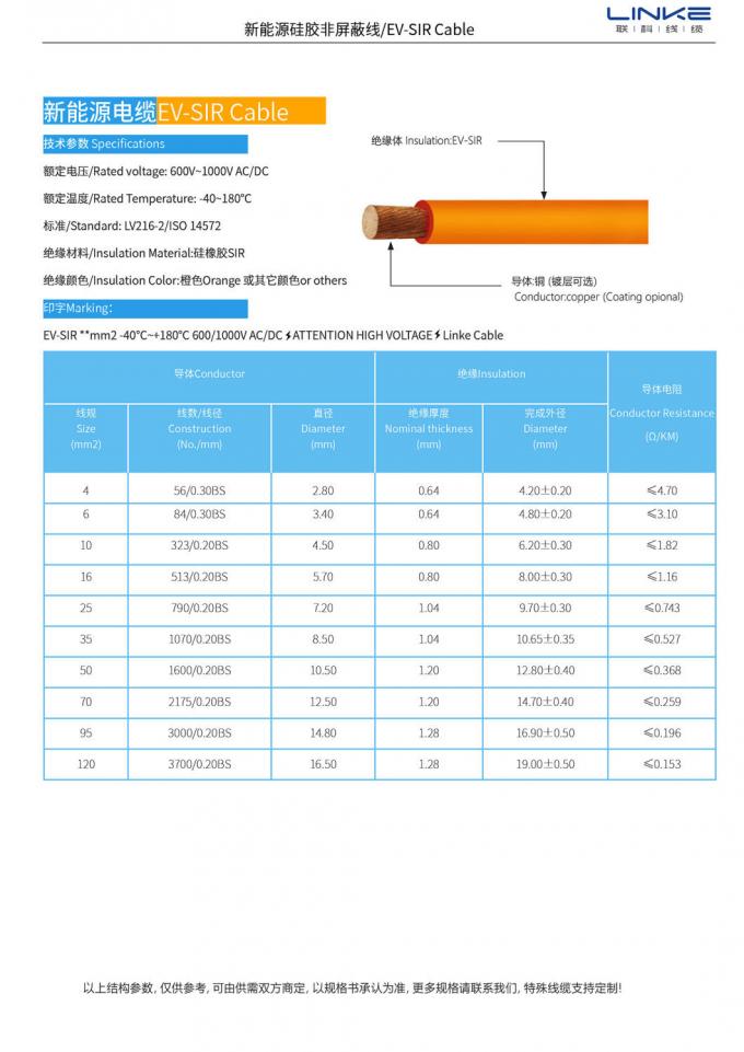 Professional Factory XLPE3 Core 6² Charging Cable Charging Pile Wire EV Cable