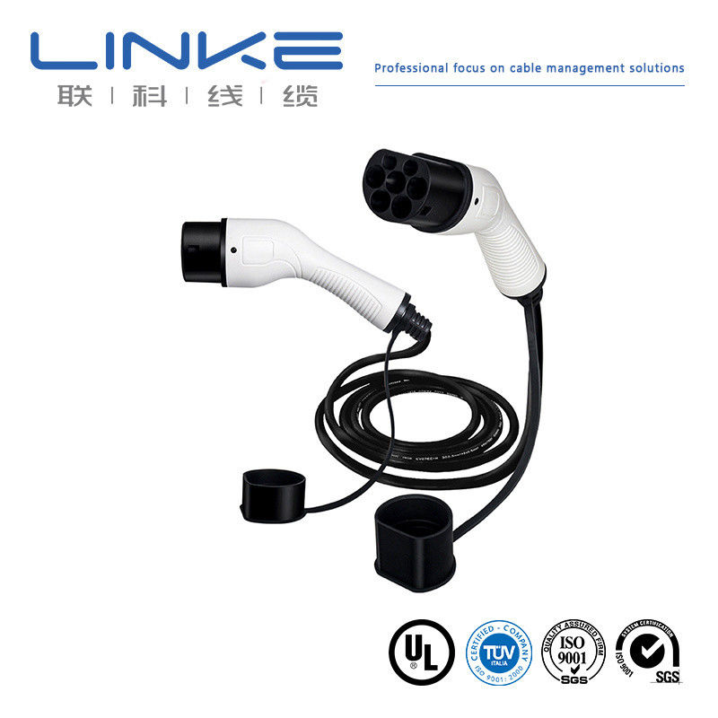 IEC 62196-2 CE TUV 証明書とスロー EV 充電ステーションのための裸銅導体を持つプラグ EV 充電ケーブル
