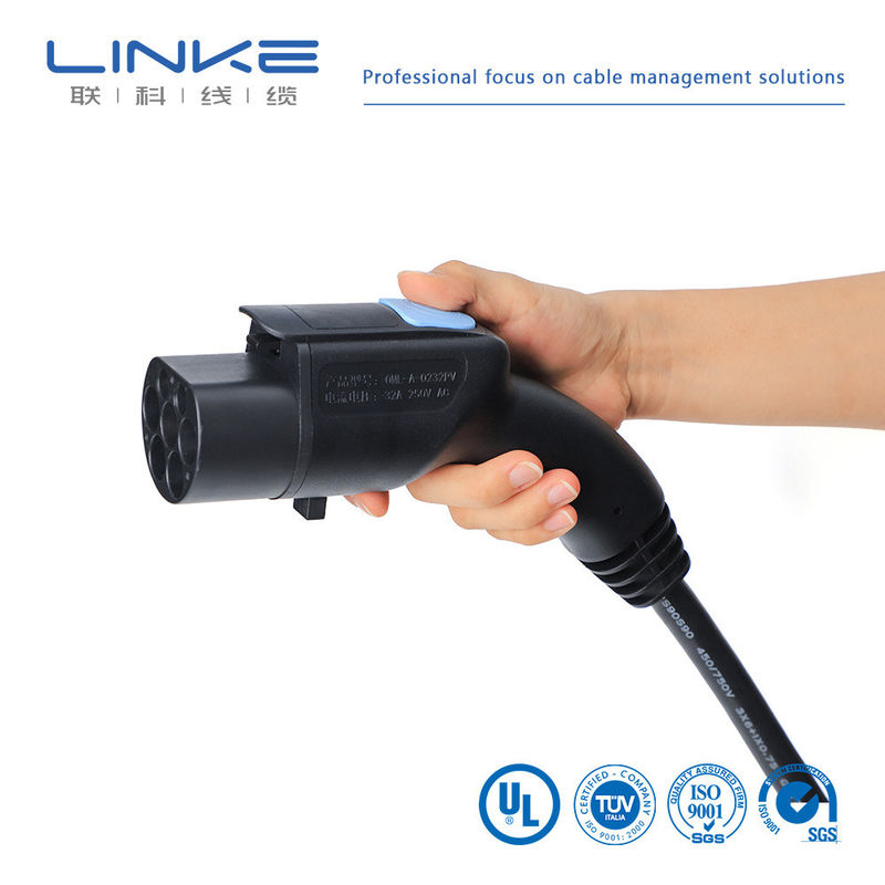 32A 7kw 16A EV充電ケーブル 電動車両充電ケーブル TPEジャケットとカスタマイズ可能な長さ