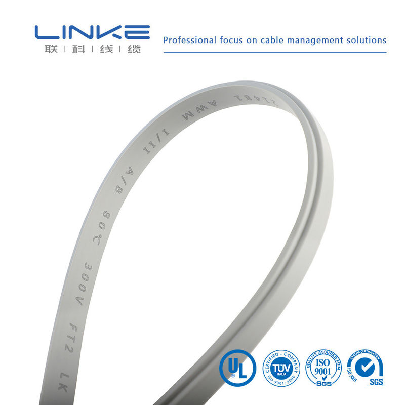UL1185 フラットワイヤ グレー PVC パラレルケーブル 10ピンの柔軟なフラットリボン形