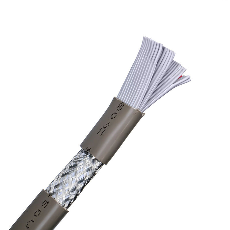 カーブ素材 PVC UL2464 グレー 赤辺 20ピン フラットリボンスピーカーケーブル
