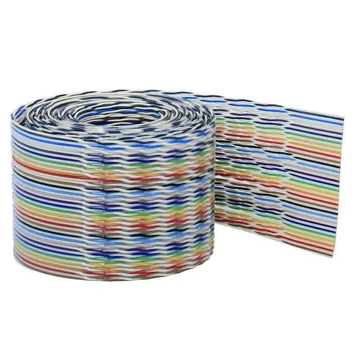 UL2651 28AWG 1.27mm ピッチ 10ピン 12ピン レインボー リボン ハーネス 工業用フラットケーブル