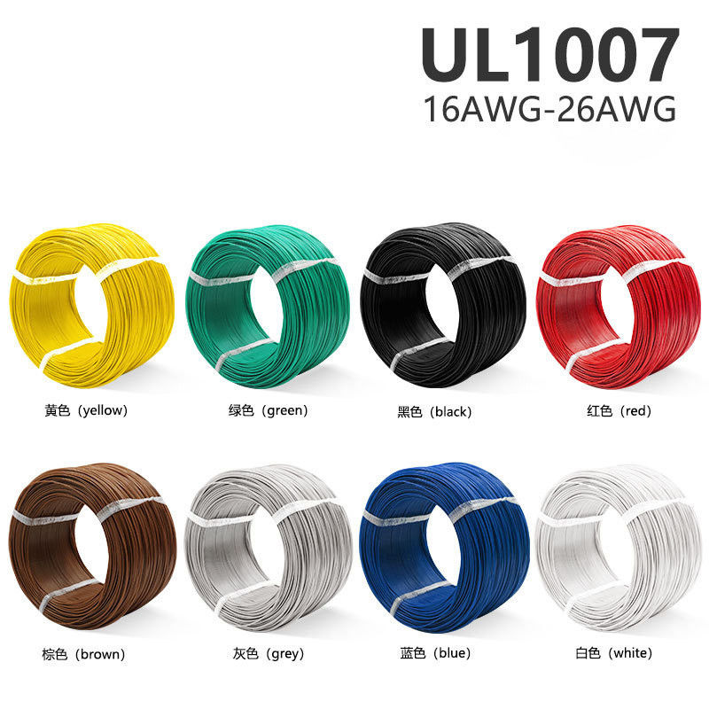 熱耐性 UL1007 PVC 断熱線 16-28 AWG 厚温範囲の銅ケーブル