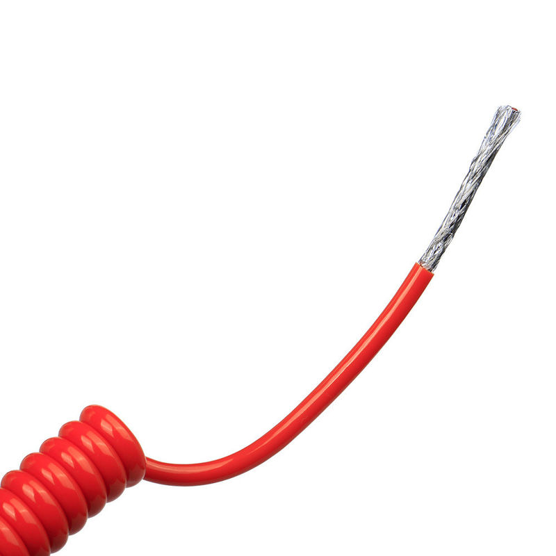 US TPU/PUR/PU スパイラルスプリングケーブル 強い弾性 裸銅導体