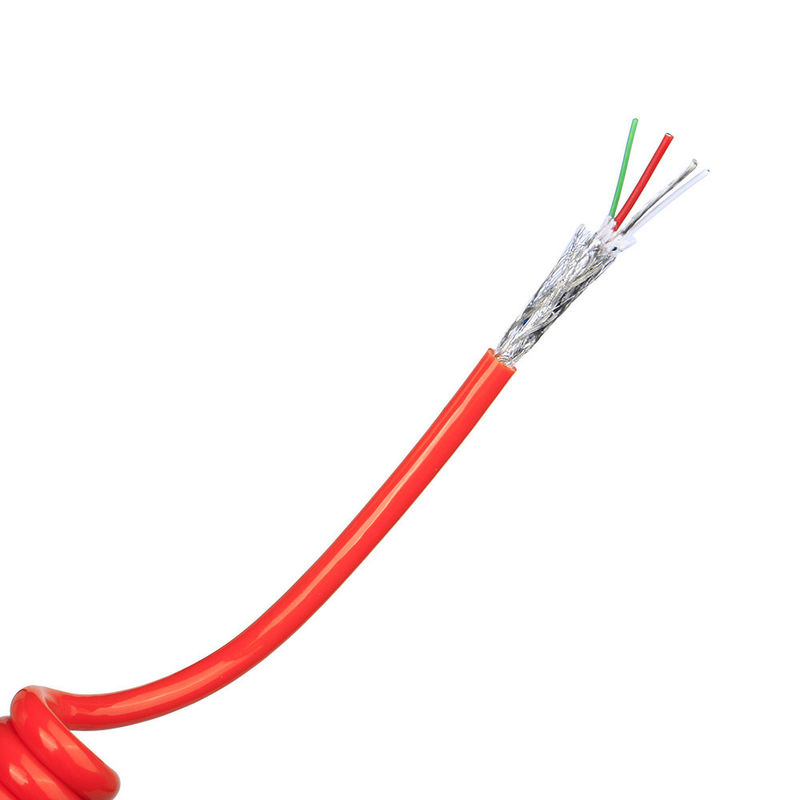 US TPU/PUR/PU スパイラルスプリングケーブル 強い弾性 裸銅導体
