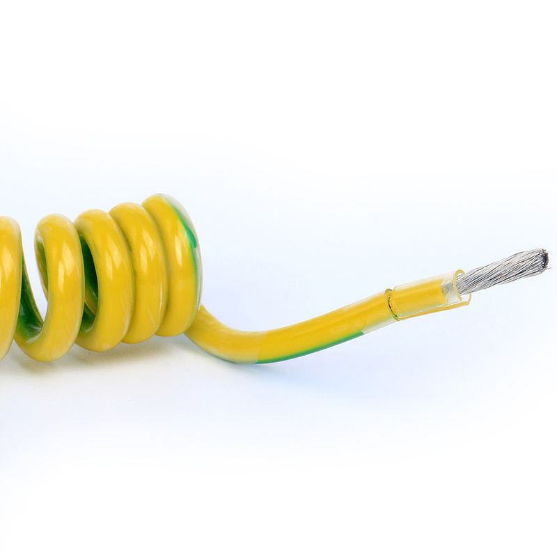 カーブ素材 PVC 2-10 コア 耐火性 スパイラル 巻き状のスプリング 電子機器用電源ケーブル