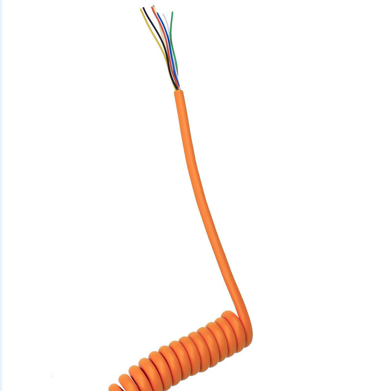 銅線とPVC/PE/PP/PU/TPE断熱スプリングラインの工業制御ケーブル