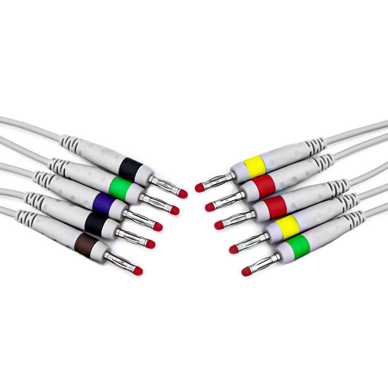 ISO 13485 認証された医療ECGケーブル,カスタマイズされたシート材料と複数のリード