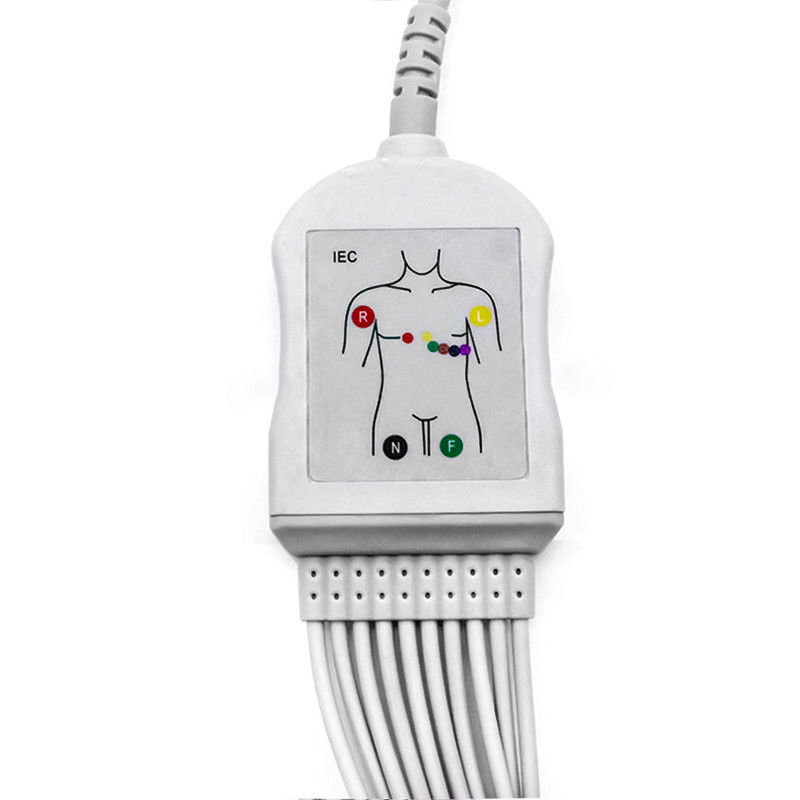 ISO 13485 認証された医療ECGケーブル,カスタマイズされたシート材料と複数のリード