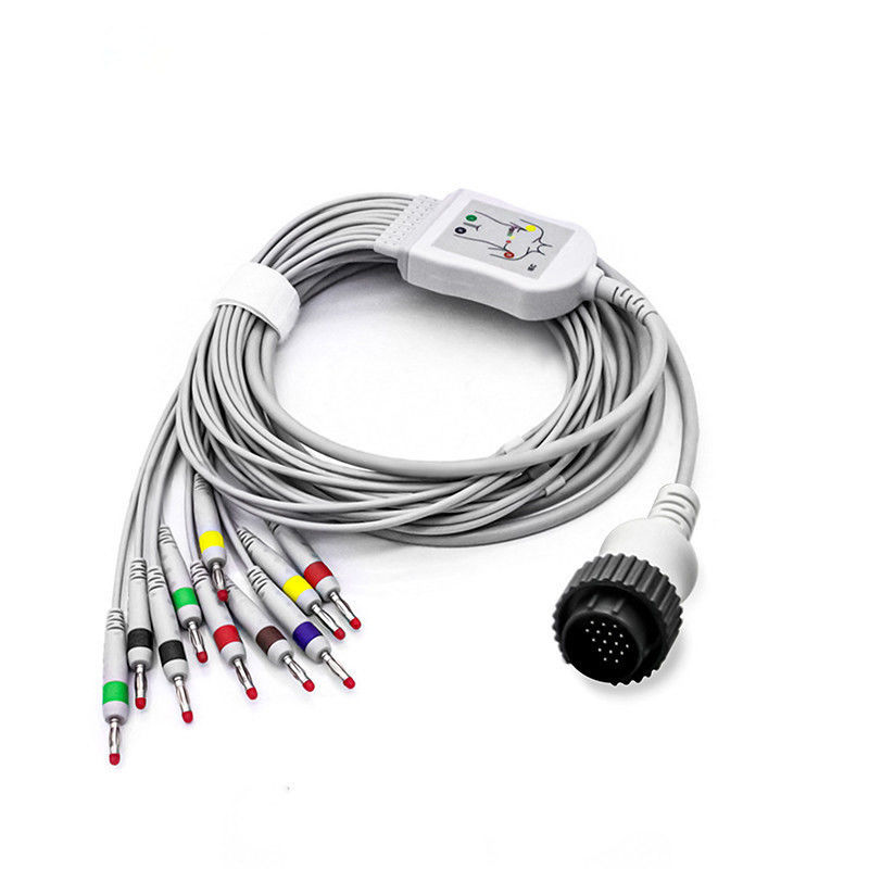10 リードECG EEG ECGケーブル シェールバイオネット 患者モニター TPE 絶縁鉛線