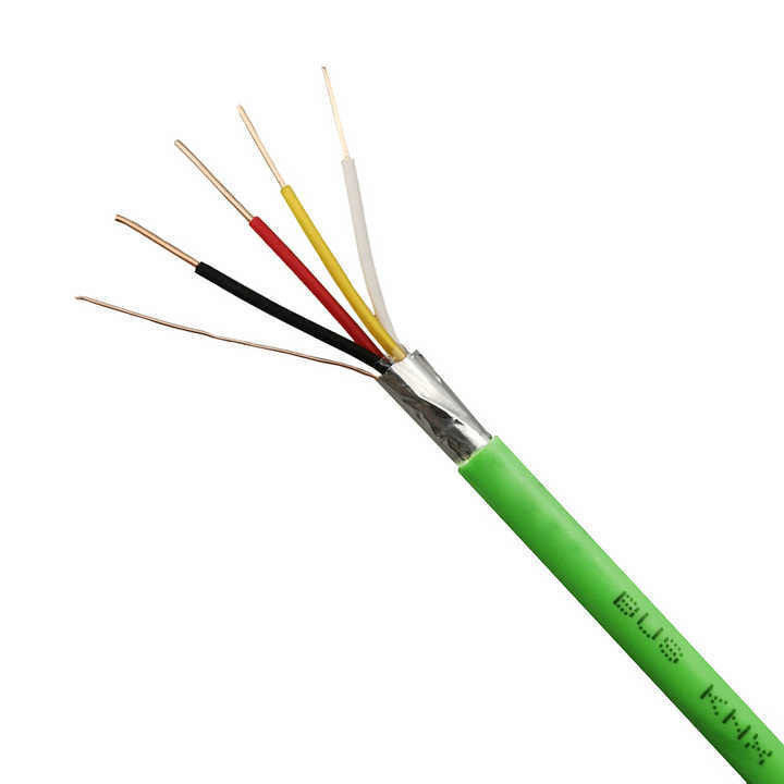 銅/缶詰銅導体材料 オーダーメイド 緑色PURジャケット 丸いワイヤ材状のカンバス産業バスケーブル