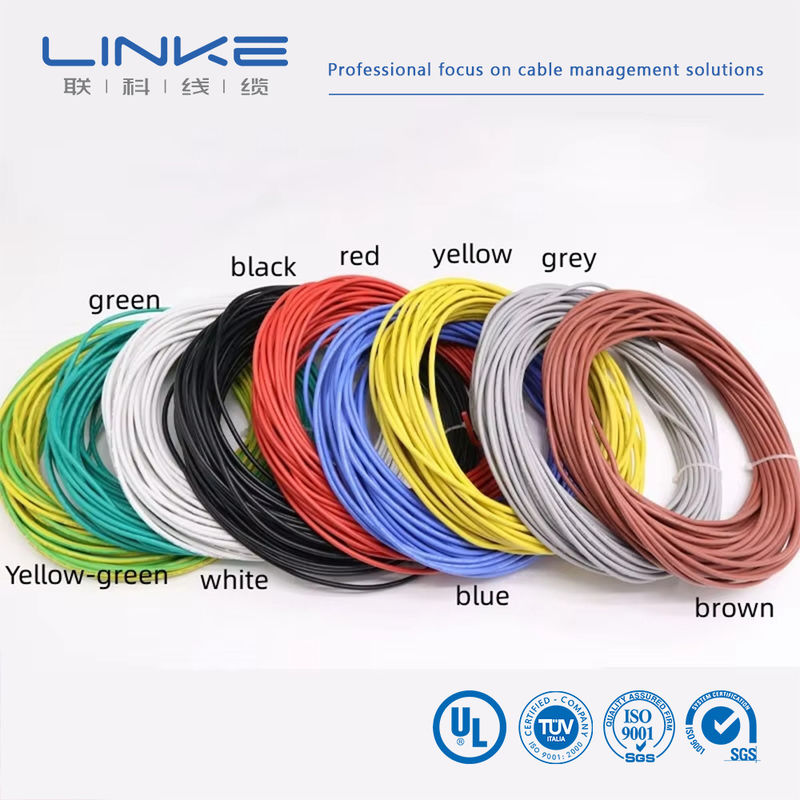 UL3135 シリコンゴムワイヤ 30 28 26 24 22 20 18 16 14 12 10 AWG 隔離された軟銅電子LEDランプ照明ケーブル