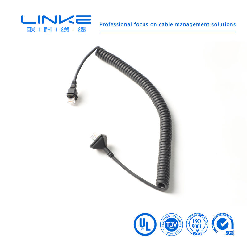 カテゴリ6 ギガビット シールド工業用スプリングネットワークケーブル RJ45コネクタ付き 工業用イーサネットアプリケーション用